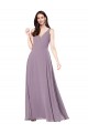 Best Long Chiffon Formal Bridesmaid Dress with Open Back UK