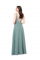 Best Long Chiffon Formal Bridesmaid Dress with Open Back UK