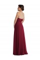 Best Cuffed Strapless Maxi Formal Bridesmaid Dress with Front Slit UK