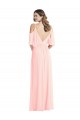 Best Cold Shoulder Draped Wrap Maxi Bridesmaid Dress UK