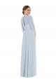 Best Strapless Chiffon Maxi Formal Bridesmaid Dress with Puff Sleeve Blouson Overlay UK