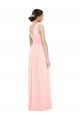 Best V-Neck Full Length Chiffon Bridesmaid Dress UK