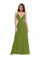 Best Ruffled Chiffon Cutout Maxi Bridesmaid Dress UK