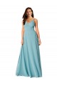 Best Draped Empire V-Neck Chiffon Bridesmaid Dress UK