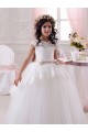 Best Ivory Ball Gown Sweetheart Floor Length Sleeveless Flower Girl Dress UK