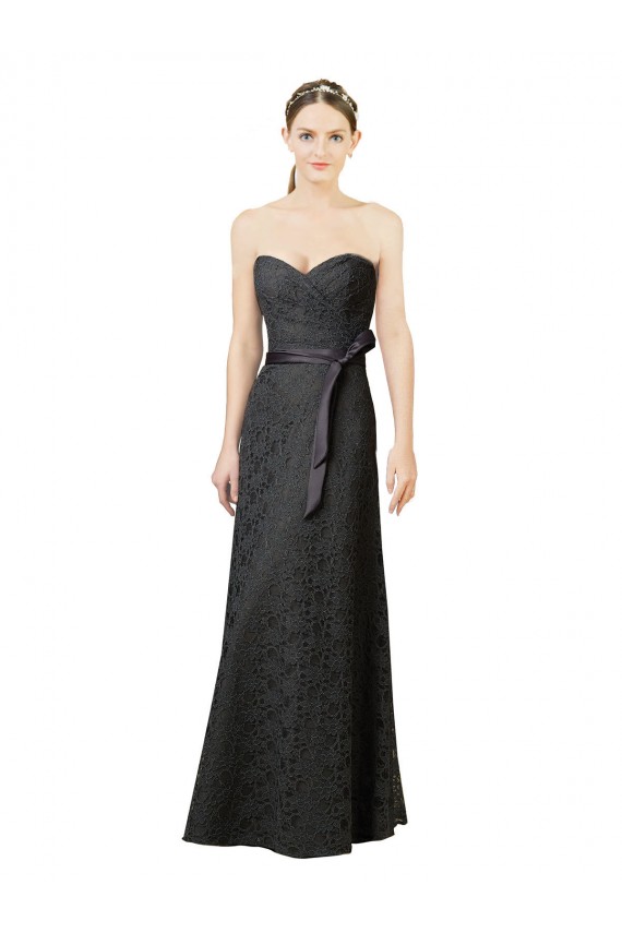 Best Strapless Lace Bridesmaid Dress with Sweetheart Neckline UK