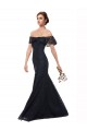 Best Off the Shoulder Long Lace Bridesmaid Dress / Prom Dress with Flutter Sleeves UK