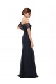 Best Off the Shoulder Long Lace Bridesmaid Dress / Prom Dress with Flutter Sleeves UK
