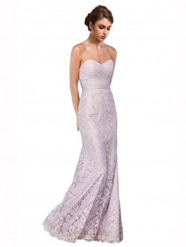 Best Floor Length Fitted Sweetheart Lace Bridesmaid Dress / Prom Dress UK