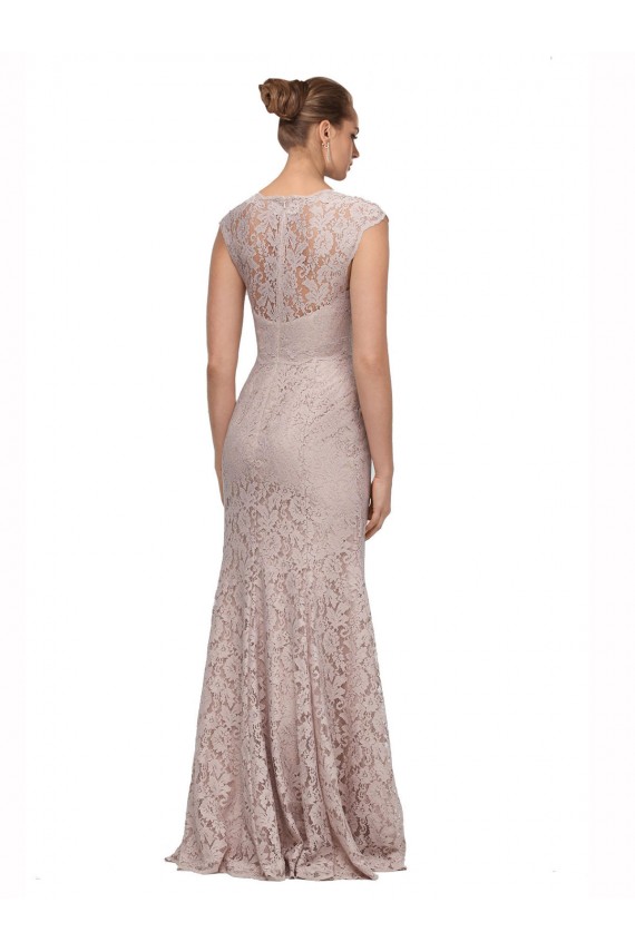 Best Sweetheart Neckline Cap Sleeves Lace Bridesmaid Dress / Prom Dress with Twist UK