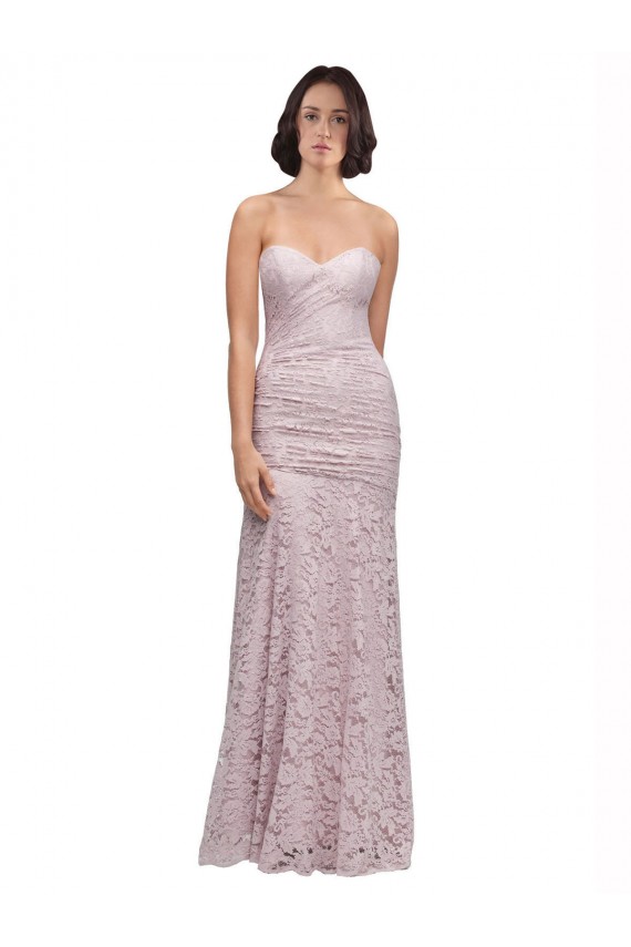 Best Floor Length Long Mermaid Lace Bridesmaid Dress / Prom Dress with Low Back UK