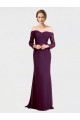 Best Full Length Long Bridesmaid Dress with Lace Off The Shoulder Bodice UK