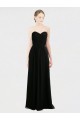 Best Long Strapless Lace Bodice Bridesmaid Dress with Sweetheart Neckline and Criss-Cross Pleats UK