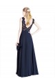 Best Bateaux Neckline A-Line Lace Bridesmaid Dress / Prom Dress with Top Nude Layer UK