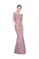 Best Short Sleeves Crop Top Mermaid Lace Bridesmaid Dress / Prom Dress UK
