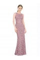 Best Sleeveless Crop Top High Neck Mermaid Lace Bridesmaid Dress / Prom Dress UK