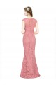 Best Sweetheart Mermaid Long Lace Bridesmaid Dress / Prom Dress with Wide Straps UK