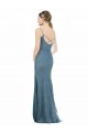Best Deep V-Neck All Over Chantilly Lace Bridesmaid Dress with Criss Cross Open Back UK