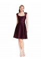 Best Short Knee Length Lace Cocktail Bridesmaid Dress with Square Neck UK