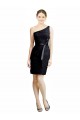 Best One Shoulder Short Lace Cocktail Bridesmaid Dress with Satin Waistband UK