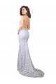 Best Mermaid Fitted High Neck Low Back Fishtail Wedding Dress UK