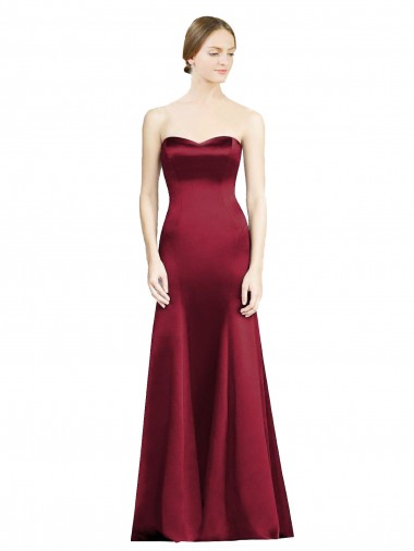 Best Sweetheart Neckline Bridemaid Dress with Hips Seamed Detail UK