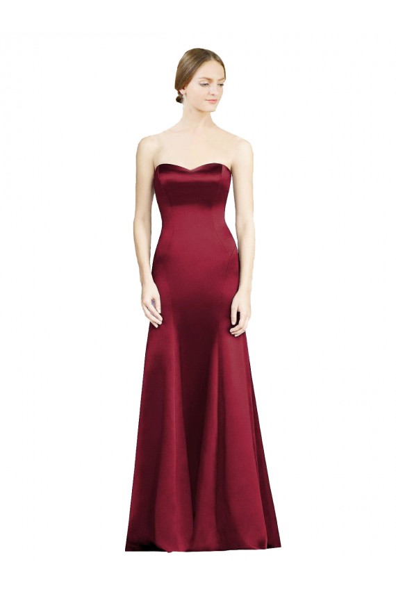 Best Sweetheart Neckline Bridemaid Dress with Hips Seamed Detail UK