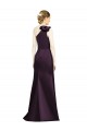 Best Full Length One Shoulder Satin Bridesmaid Dress with Bow Shoulder Detail UK