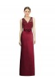 Best Full Length Sleeveless Satin Bridesmaid Dress with Lace Bodice UK