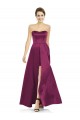 Best Full Length Strapless Long Satin Bridesmaid Dress with Sweetheart Neckline UK