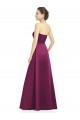 Best Full Length Strapless Long Satin Bridesmaid Dress with Sweetheart Neckline UK