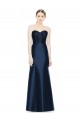Best Full Length Strapless Satin Bridesmaid Dress with Lace Sweetheart Neckline UK