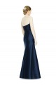 Best Full Length Strapless Satin Bridesmaid Dress with Lace Sweetheart Neckline UK