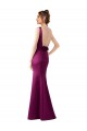 Best Fitted Sexy Open Back Formal Satin Bridesmaids Dress with Floral Details UK