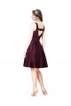 Best Classic Cocktail Knee Length Satin Bridesmaid Dress / Prom Dress with V Back and Bow Detail UK