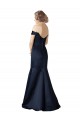Best Fit and Flare Satin Bridesmaid Dress / Prom Dress with Off the Shoulder Neckline UK