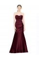 Best Mermaid Sweetheart Soft Formal Satin Bridesmaid Dress / Prom Dress with Pleats UK