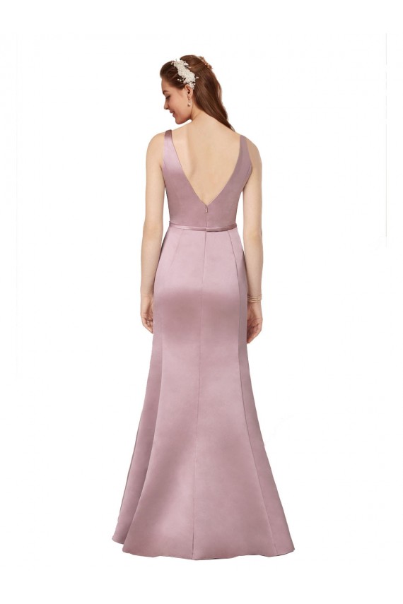 Best Sexy Formal Satin Bridesmaid Dress / Prom Dress with Side Cutouts UK