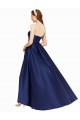 Best High Low Strapless Formal Satin Bridesmaid Dress / Prom Dress with Pockets UK