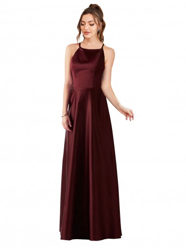 Best Sleek Satin Bridesmaids Dress with Pockets UK