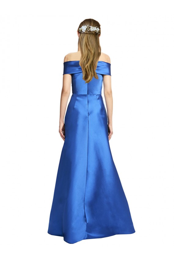 Best Sleeveless Off the Shoulder Ball Gown Formal Satin Bridesmaid Dress / Prom Dress UK