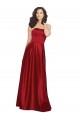 Best Strapless Satin Bridesmaids Dress with Beaded Pocket and Soft Pleating UK