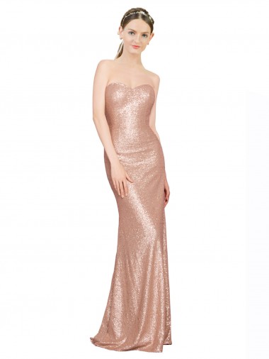 Best Sweetheart Full Length Long Formal Sequin Bridesmaid Dress / Prom Dress UK