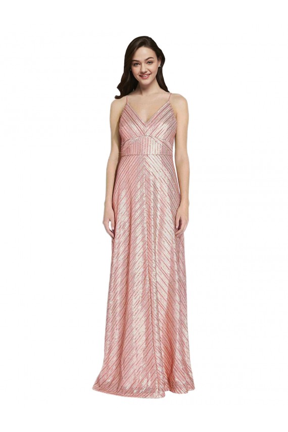 Best High Neck Low Back Sparkling Formal Sequin Bridesmaid Dress / Prom Dress UK