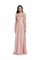 Best High Neck Low Back Sparkling Formal Sequin Bridesmaid Dress / Prom Dress UK
