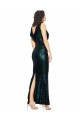 Best V-Neck Full Length Formal Sequin Bridesmaid Dress / Prom Dress with Draped Back UK