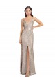 Best V-Neck Fully Sequin Formal Bridesmaid Dress / Prom Dress with V-Back and Front Slit UK