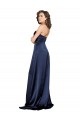 Best Knotted Sweetheart Formal Silky Satin Bridesmaid Dress / Prom Dress with High Side Split UK