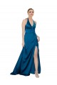 Best Halter Neck Formal Silky Satin Bridesmaid Dress / Prom Dress UK