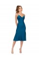 Best Midi Cocktail Length Silky Satin Bridesmaid Dress / Prom Dress UK